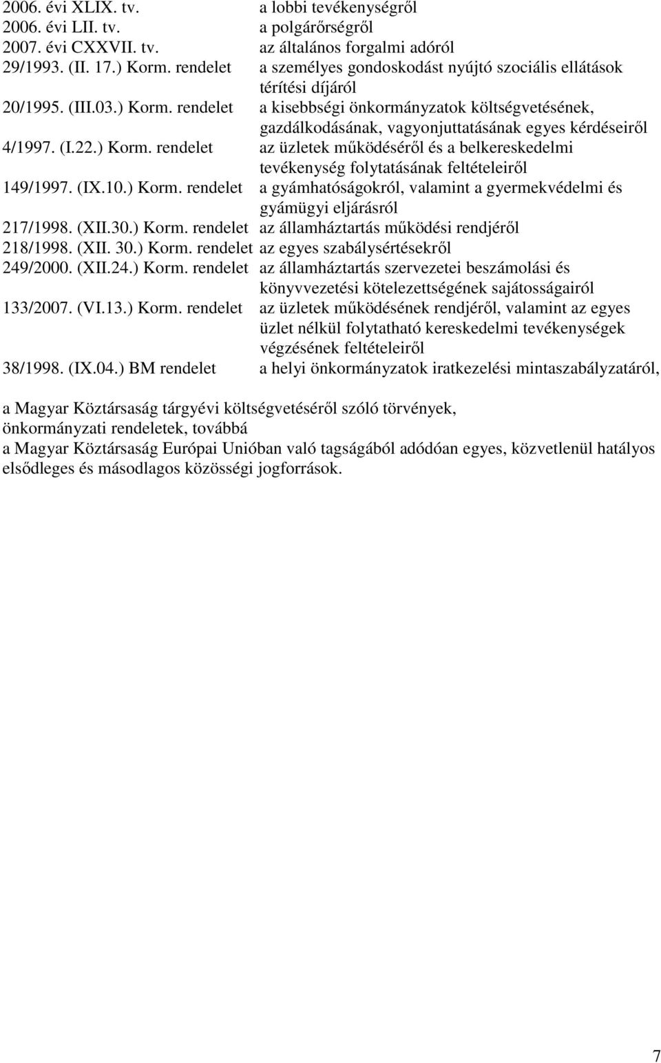 rendelet a kisebbségi önkormányzatok költségvetésének, gazdálkodásának, vagyonjuttatásának egyes kérdéseirıl 4/1997. (I.22.) Korm.