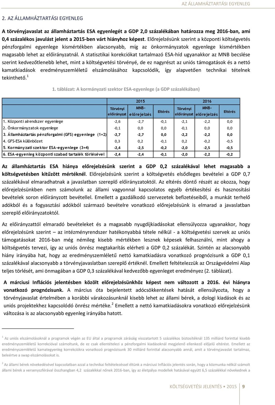 Előrejelzésünk szerint a központi költségvetés pénzforgalmi egyenlege kismértékben alacsonyabb, míg az önkormányzatok egyenlege kismértékben magasabb lehet az előirányzatnál.