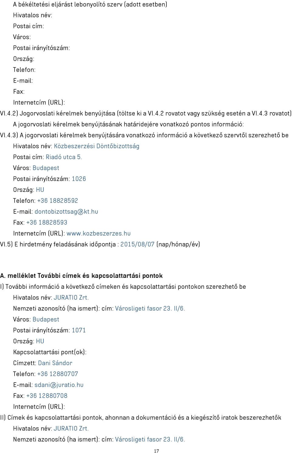 2 rovatot vagy szükség esetén a VI.4.