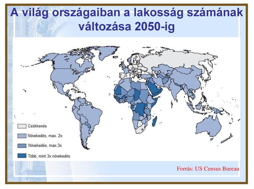 változása 2050-ig