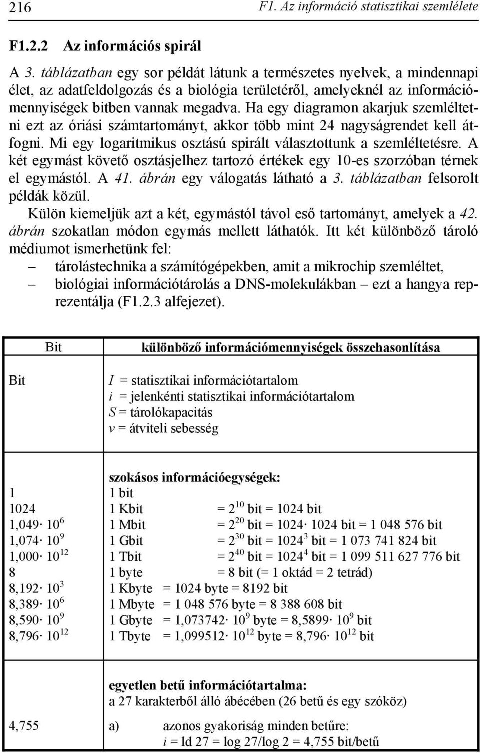 Ha egy diagramon akarjuk szemléltetni ezt az óriási számtartományt, akkor több mint 24 nagyságrendet kell átfogni. Mi egy logaritmikus osztású spirált választottunk a szemléltetésre.