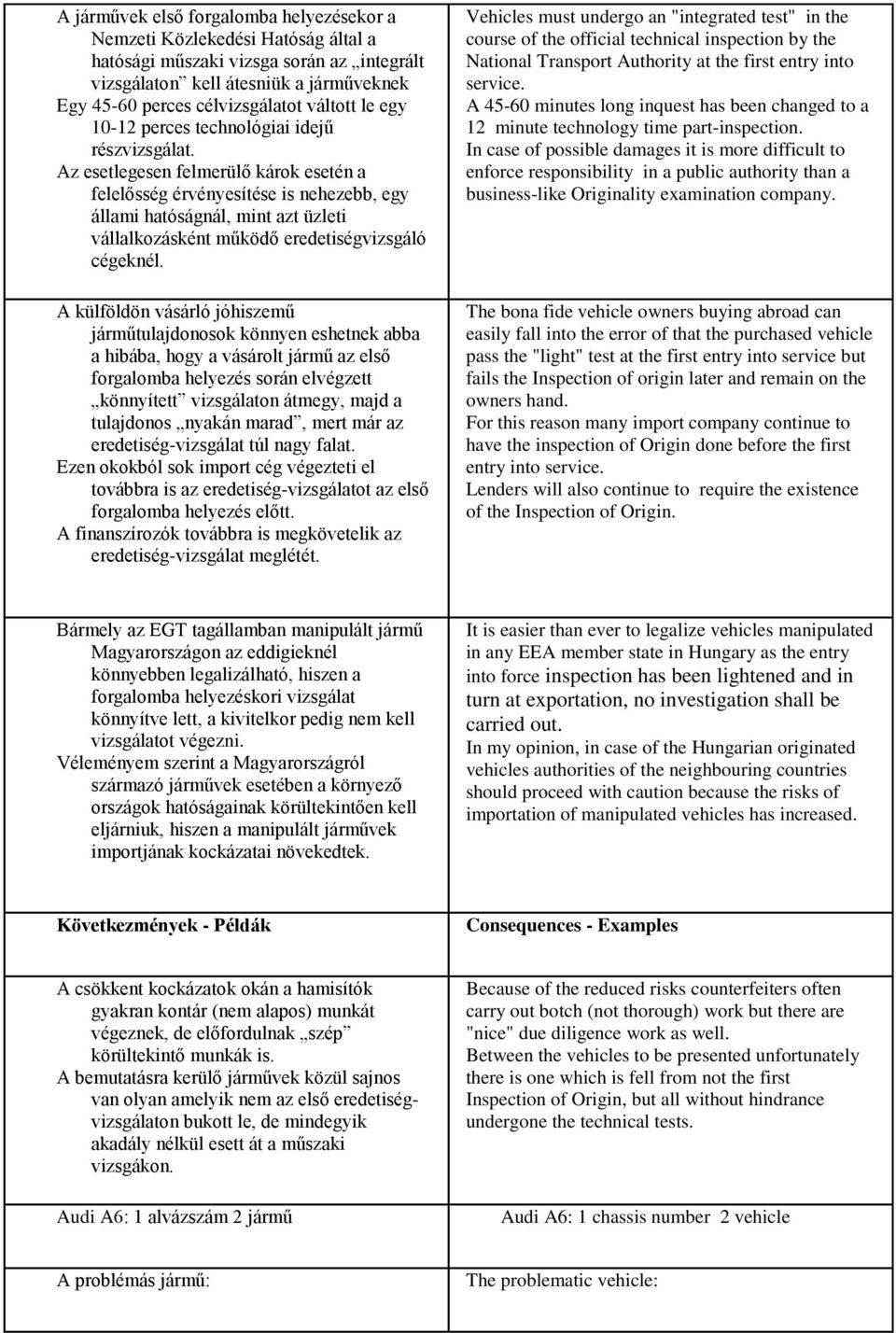 Az esetlegesen felmerülő károk esetén a felelősség érvényesítése is nehezebb, egy állami hatóságnál, mint azt üzleti vállalkozásként működő eredetiségvizsgáló cégeknél.