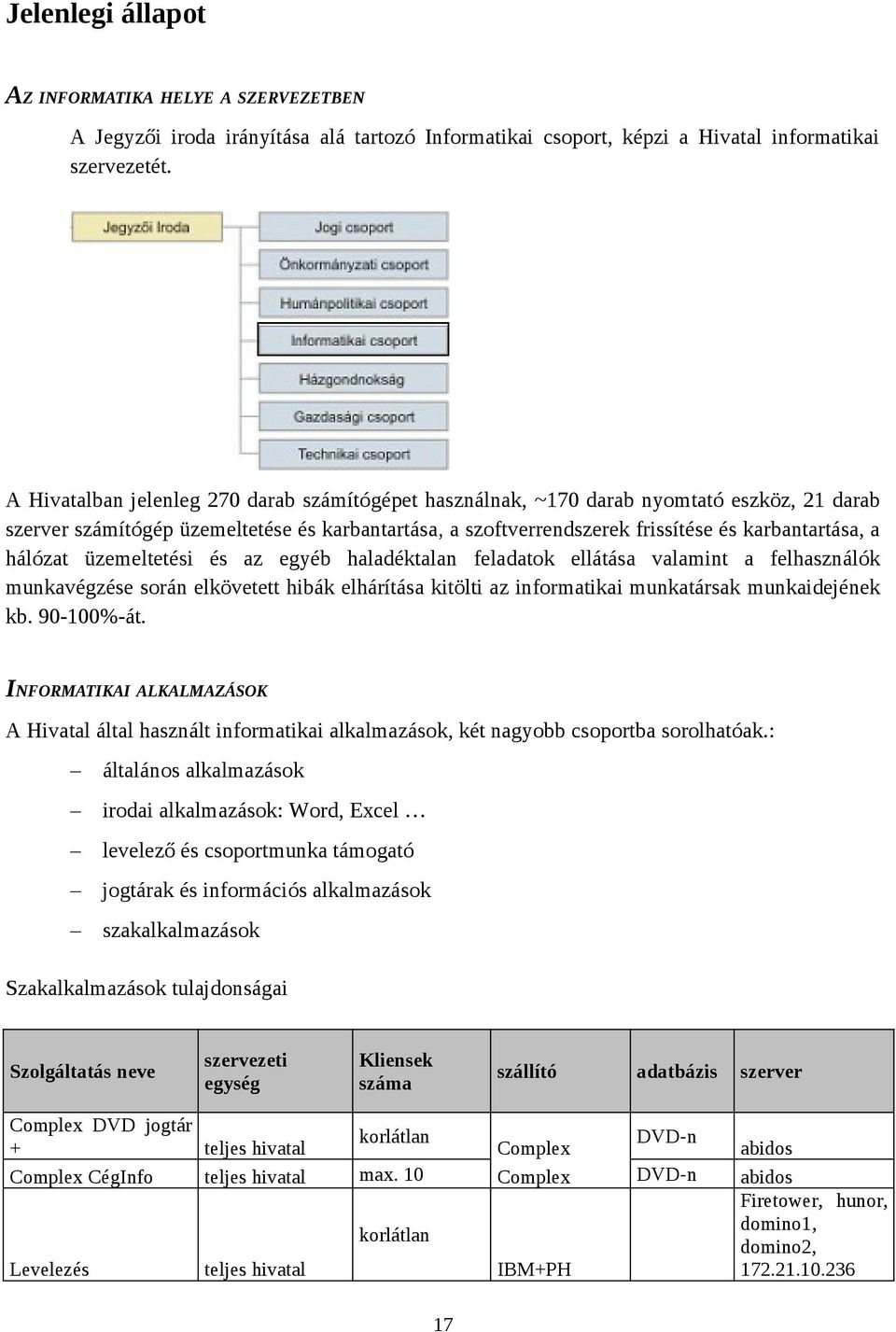 hálózat üzemeltetési és az egyéb haladéktalan feladatok ellátása valamint a felhasználók munkavégzése során elkövetett hibák elhárítása kitölti az informatikai munkatársak munkaidejének kb.