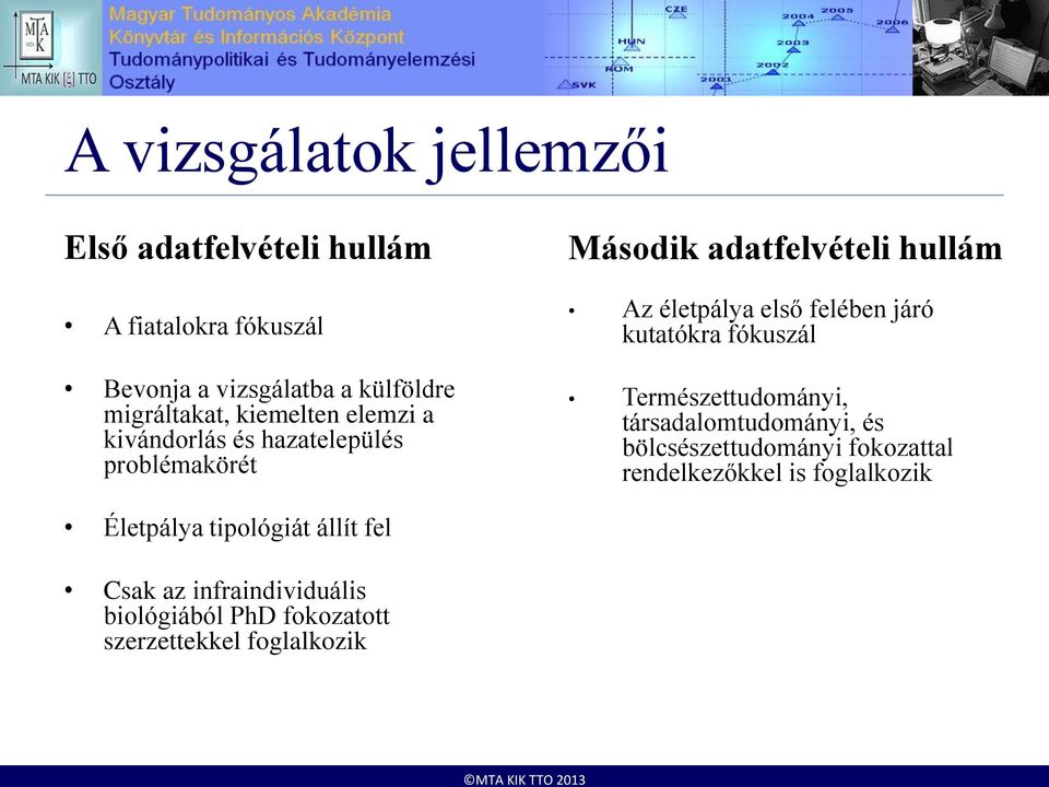 járó kutatókra fókuszál Természettudományi, társadalomtudományi, és bölcsészettudományi fokozattal rendelkezőkkel is