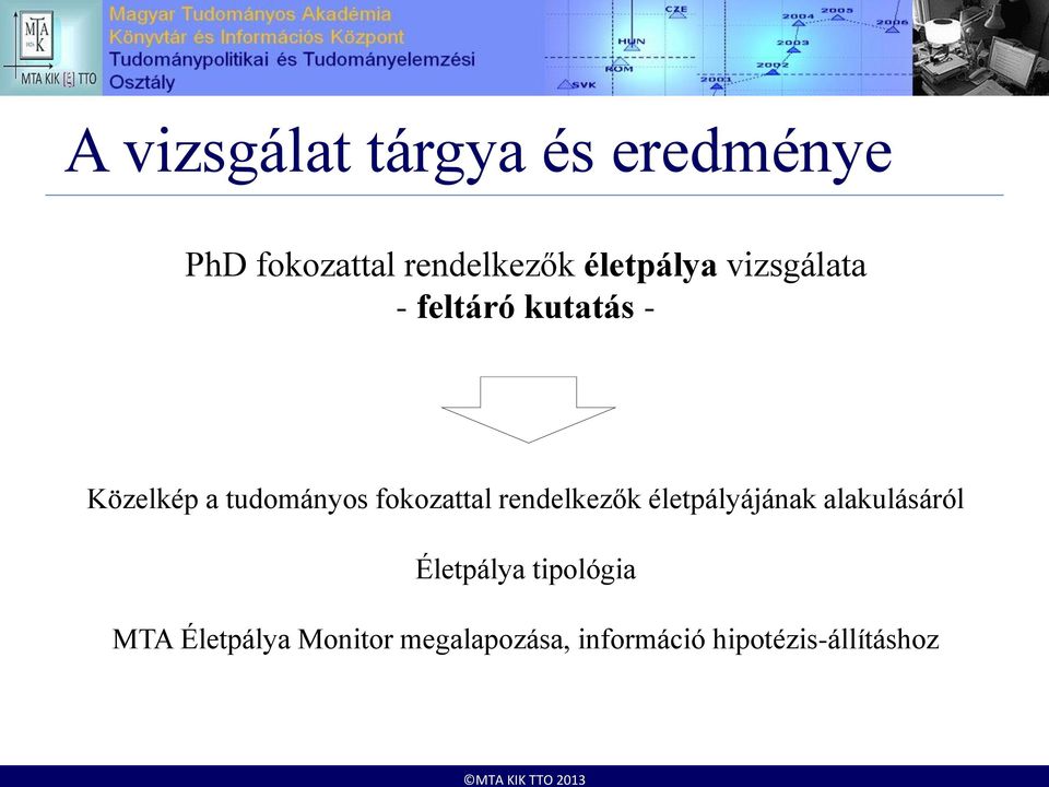 fokozattal rendelkezők életpályájának alakulásáról Életpálya