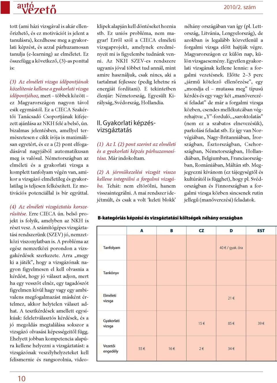 Ez a CIECA Szakértõi Tanácsadó Csoportjának kifejezett ajánlása az NKH felé a belsõ, ún.