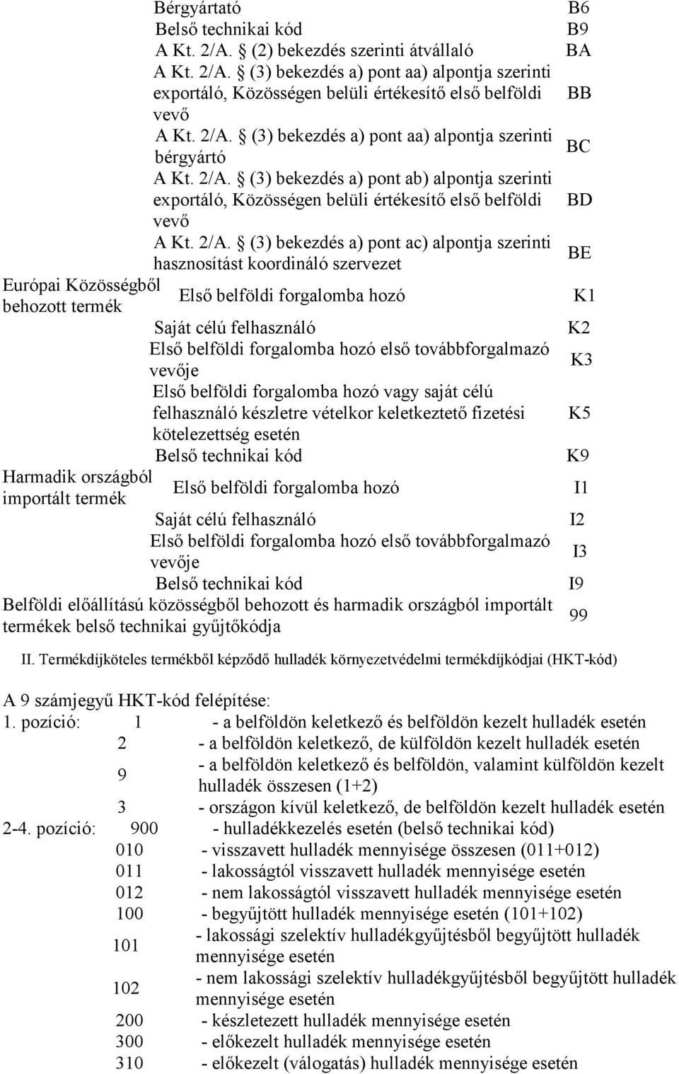 (3) bekezdés a) pont ab) alpontja szerinti exportáló, Közösségen belüli értékesítı elsı belföldi BD vevı A Kt. 2/A.