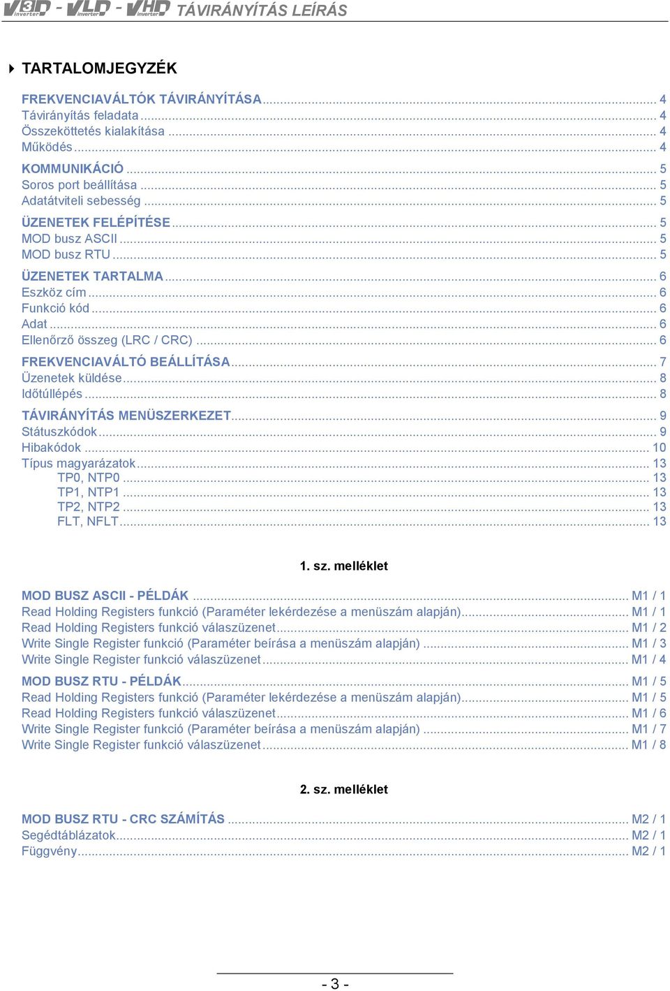 .. 7 Üzenetek küldése... 8 Időtúllépés... 8 TÁVIRÁNYÍTÁS MENÜSZERKEZET... 9 Státuszkódok... 9 Hibakódok... 10 Típus magyarázatok... 13 TP0, NTP0... 13 TP1, NTP1... 13 TP2, NTP2... 13 FLT, NFLT... 13 1.