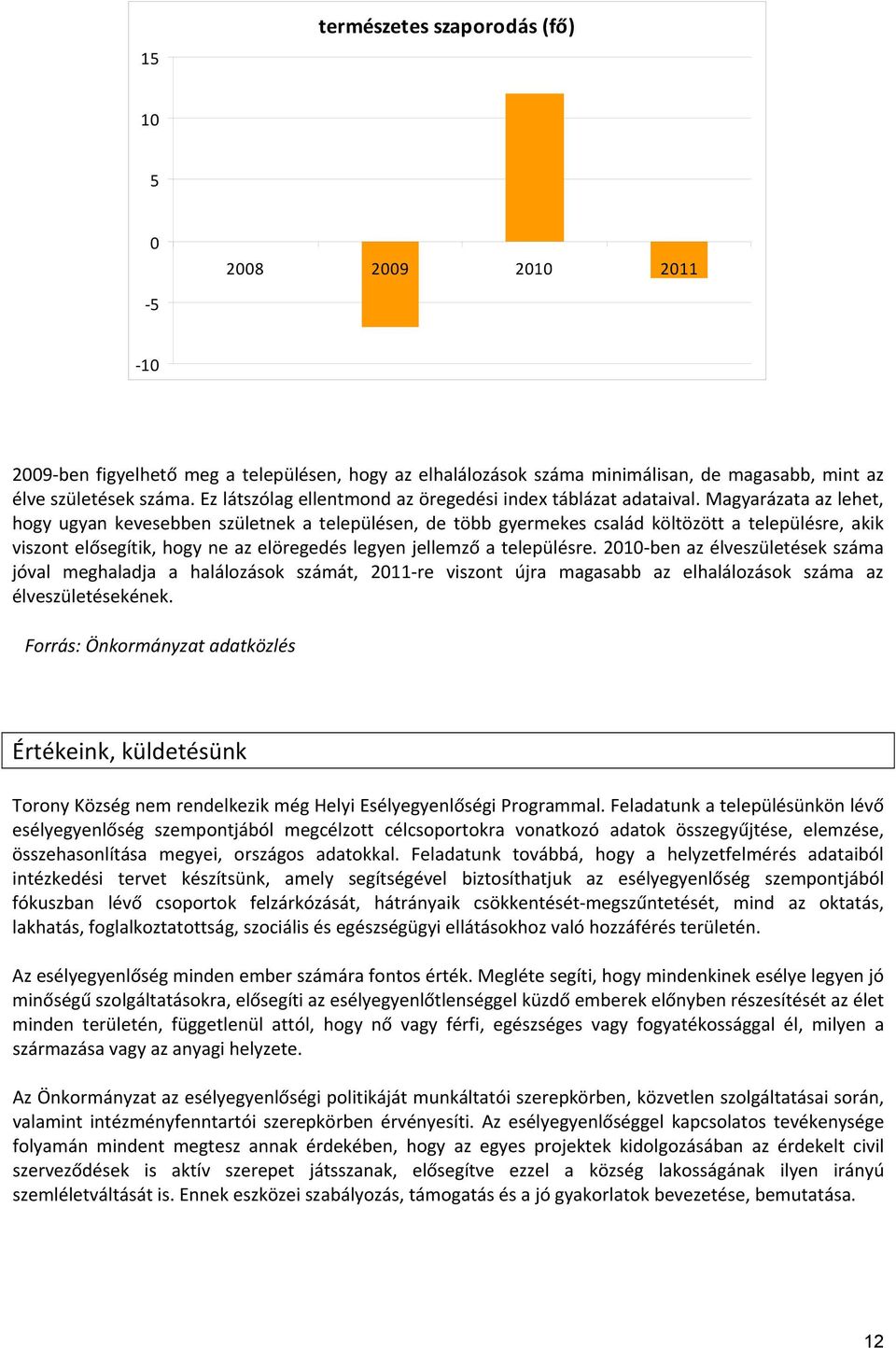 Magyarázata az lehet, hogy ugyan kevesebben születnek a településen, de több gyermekes család költözött a településre, akik viszont elősegítik, hogy ne az elöregedés legyen jellemző a településre.