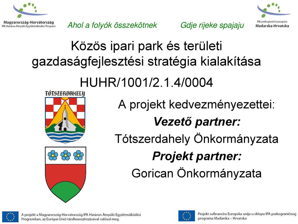 01/2.1.4/0004 A projekt kedvezményezettei: Vezető