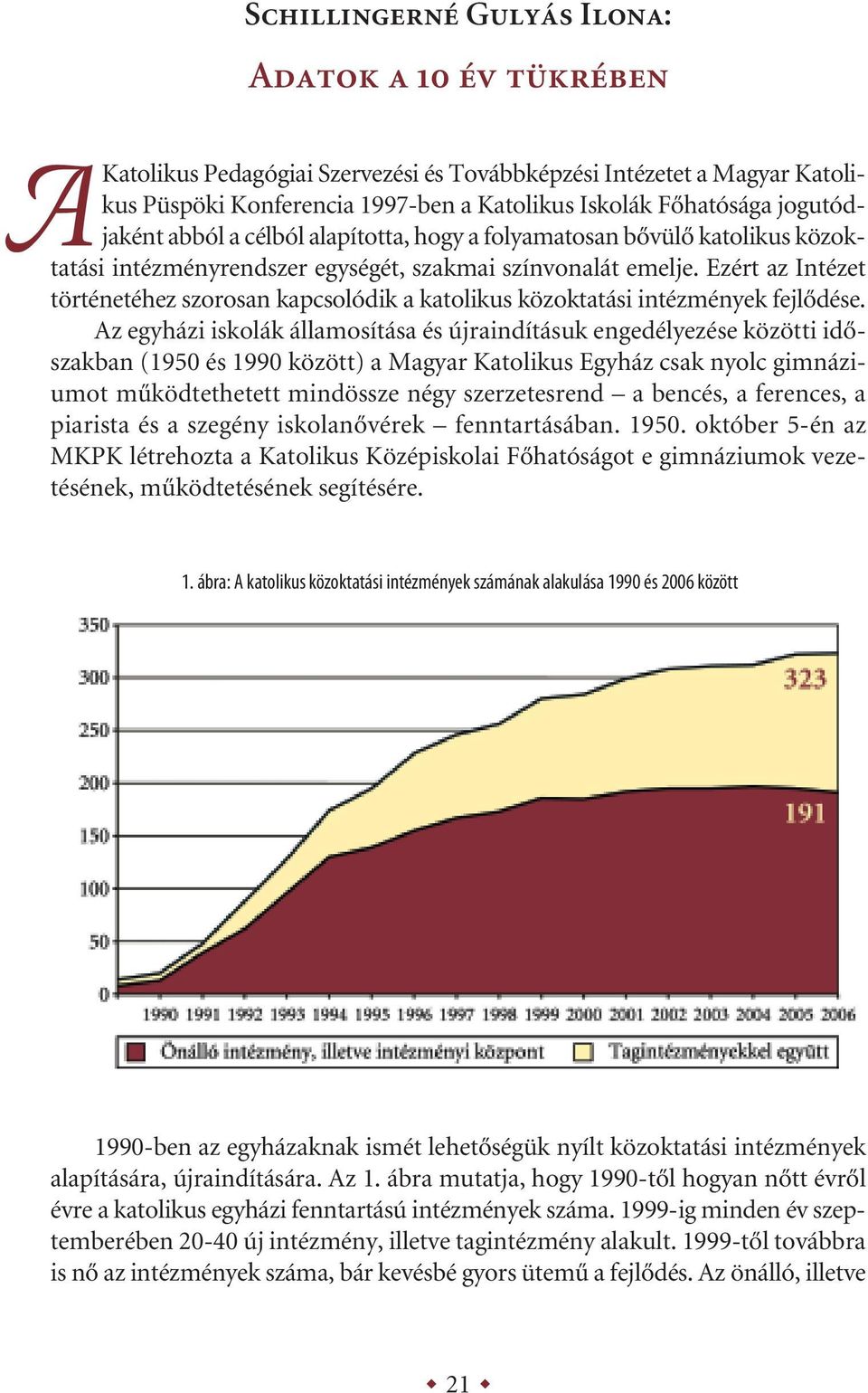 Ezért az Intézet történetéhez szorosan kapcsolódik a katolikus közoktatási intézmények fejlődése.