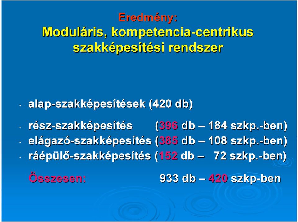 184 szkp.-ben ben) elágaz gazó-szakképesítés s (385( db 108 szkp.