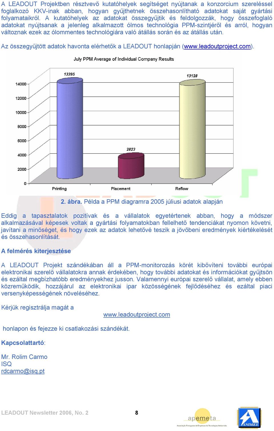 technológiára való átállás során és az átállás után. Az összegyűjtött adatok havonta elérhetők a LEADOUT honlapján (www.leadoutproject.com). 2. ábra.