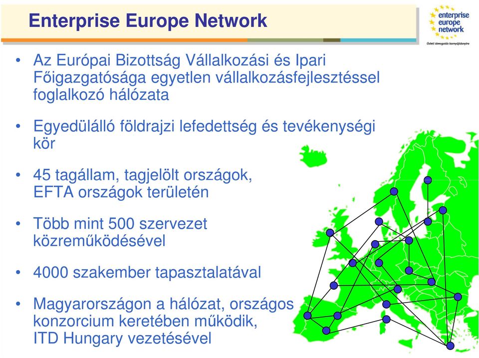 tagállam, tagjelölt országok, EFTA országok területén Több mint 500 szervezet közreműködésével 4000