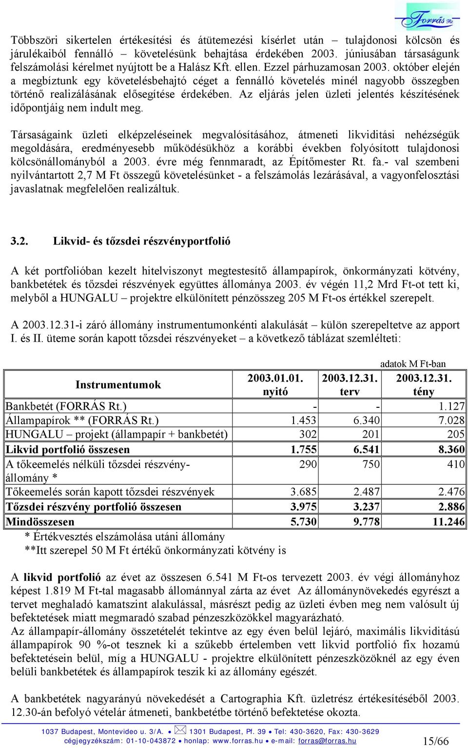 október elején a megbíztunk egy követelésbehajtó céget a fennálló követelés minél nagyobb összegben történő realizálásának elősegítése érdekében.