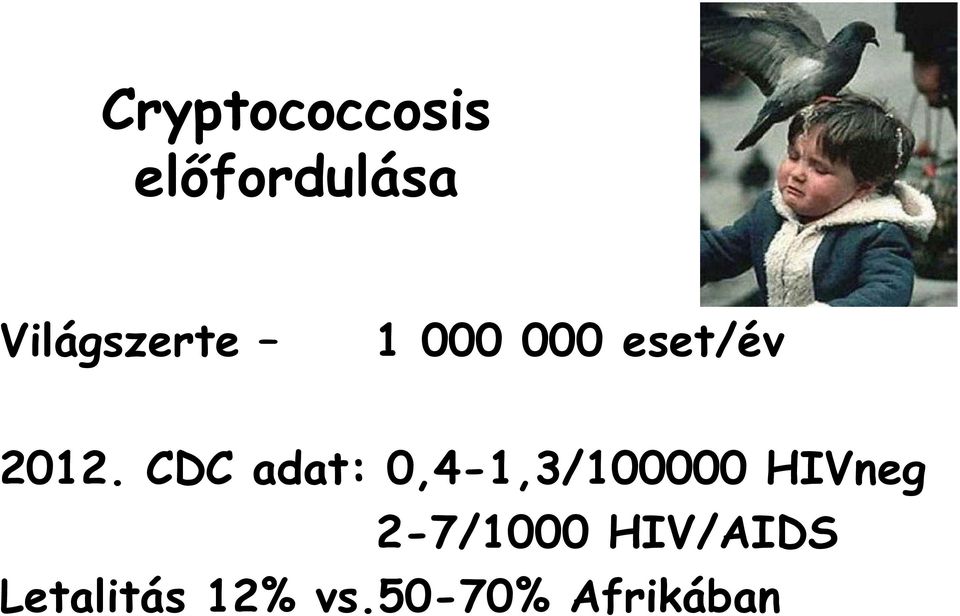CDC adat: 0,4-1,3/100000 HIVneg