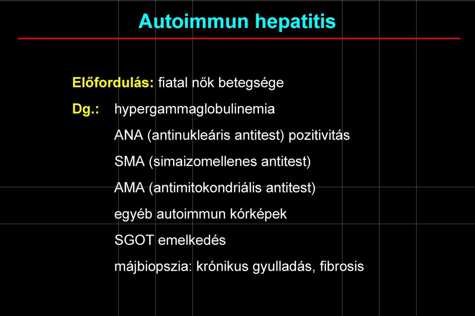 SMA (simaizomellenes antitest) AMA (antimitokondriális antitest)