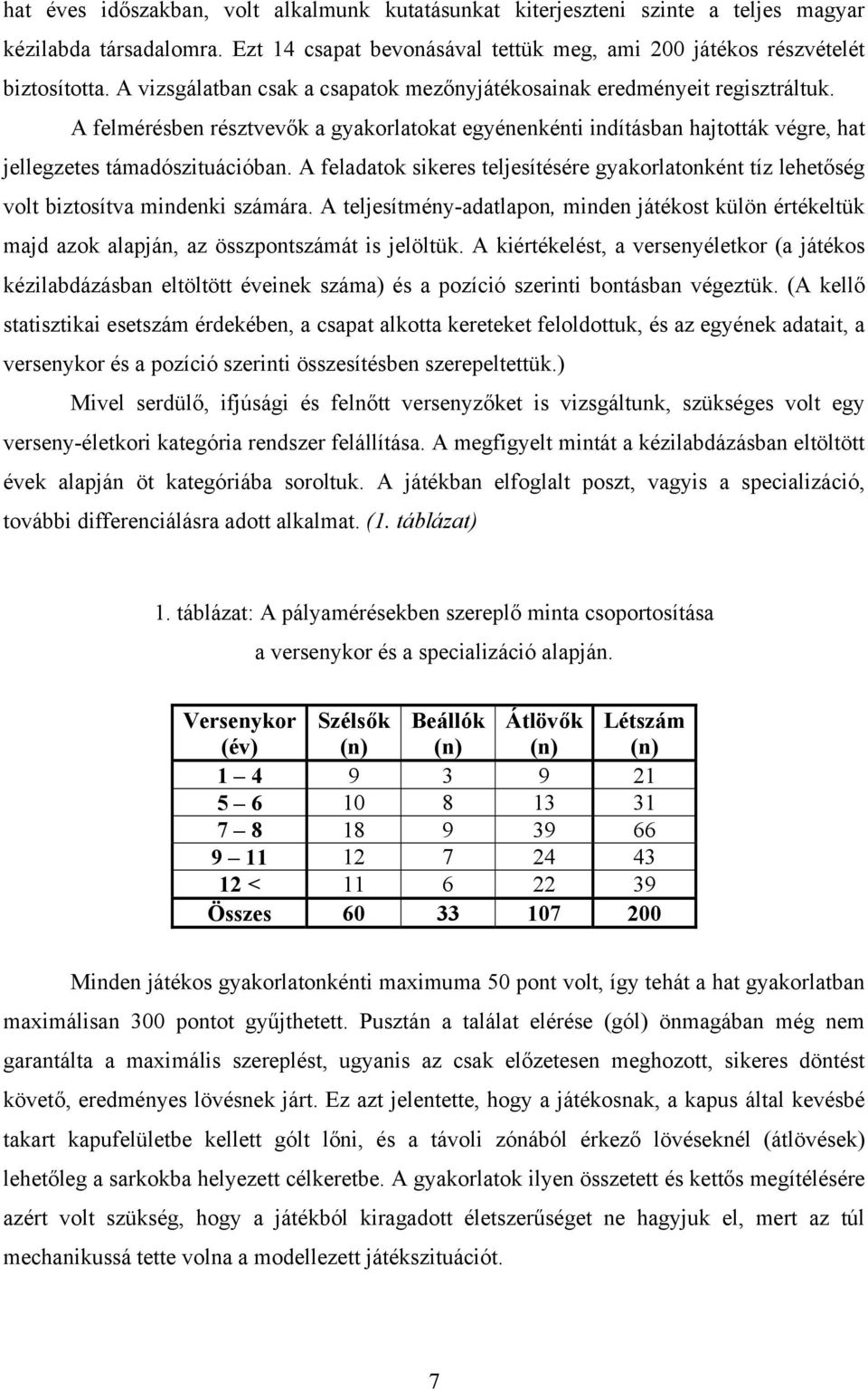 A feladatok sikeres teljesítésére gyakorlatonként tíz lehetőség volt biztosítva mindenki számára.