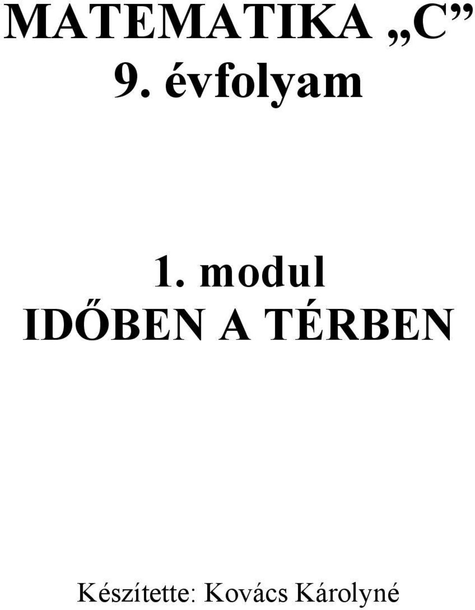 modul IDŐBEN A