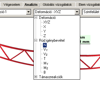 46 M.28 ábra: Igénybevételi ábra típusának kiválasztása. M.9 Az analízis végrehajtása Amennyiben az M.