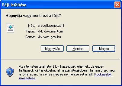 13. ábra: Részletek Az xml-állomány letölthető a Letölt mezőben található ikon használatával. 14.