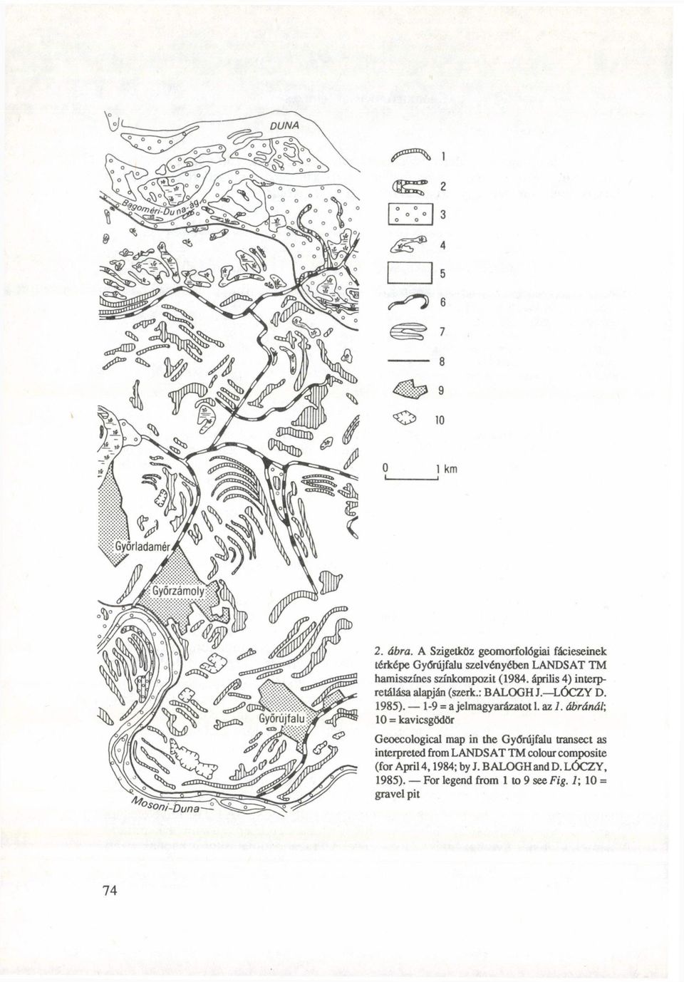 április 4) interpretálása alapján (szerk.: BALOGH J. LÓCZY D. 1985). 1-9 = a jelmagyarázatot 1. az 1.