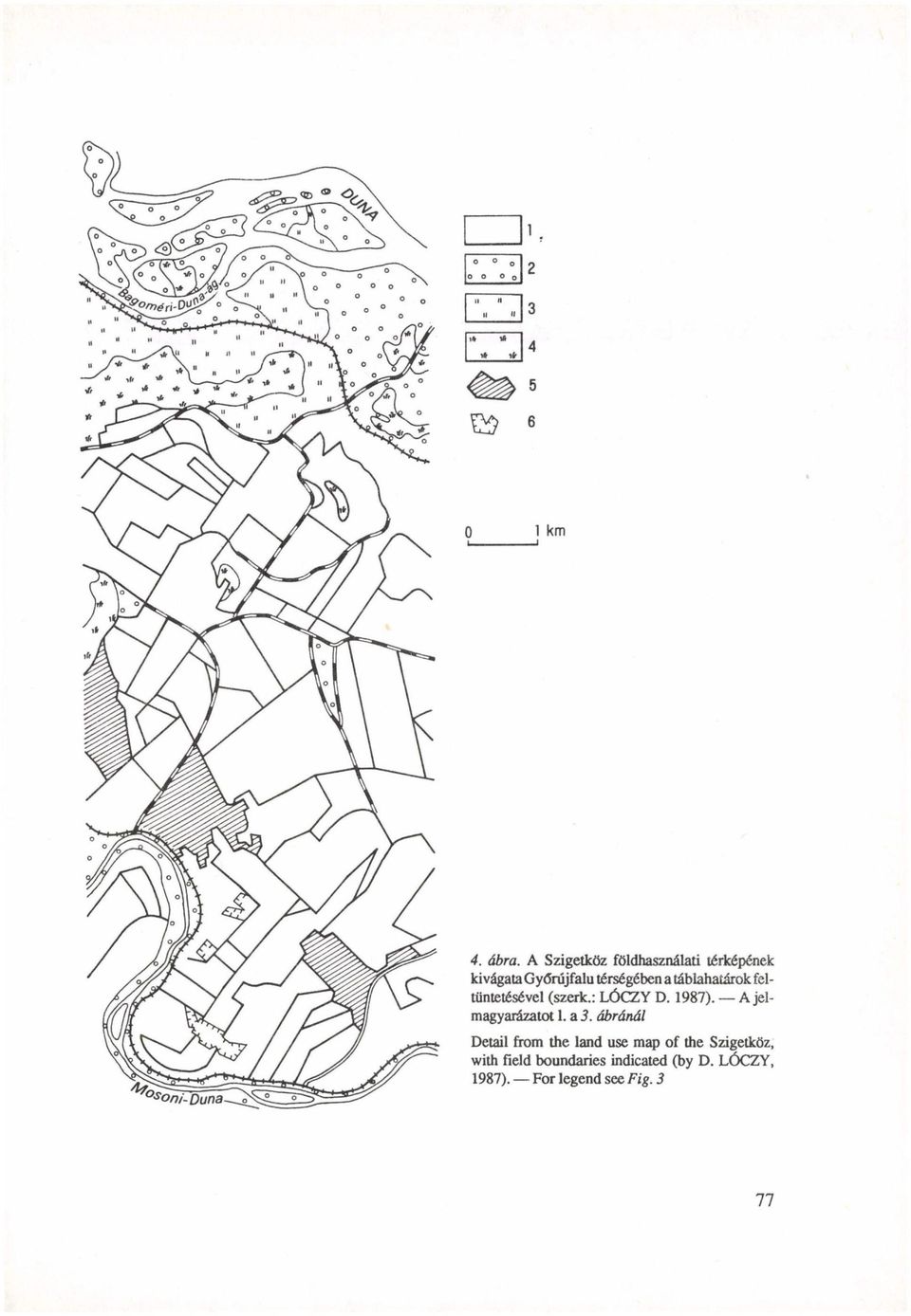táblahaiárok feltüntetésével (szerk.: LÓCZY D. 1987). A jelmagyarázatot 1.