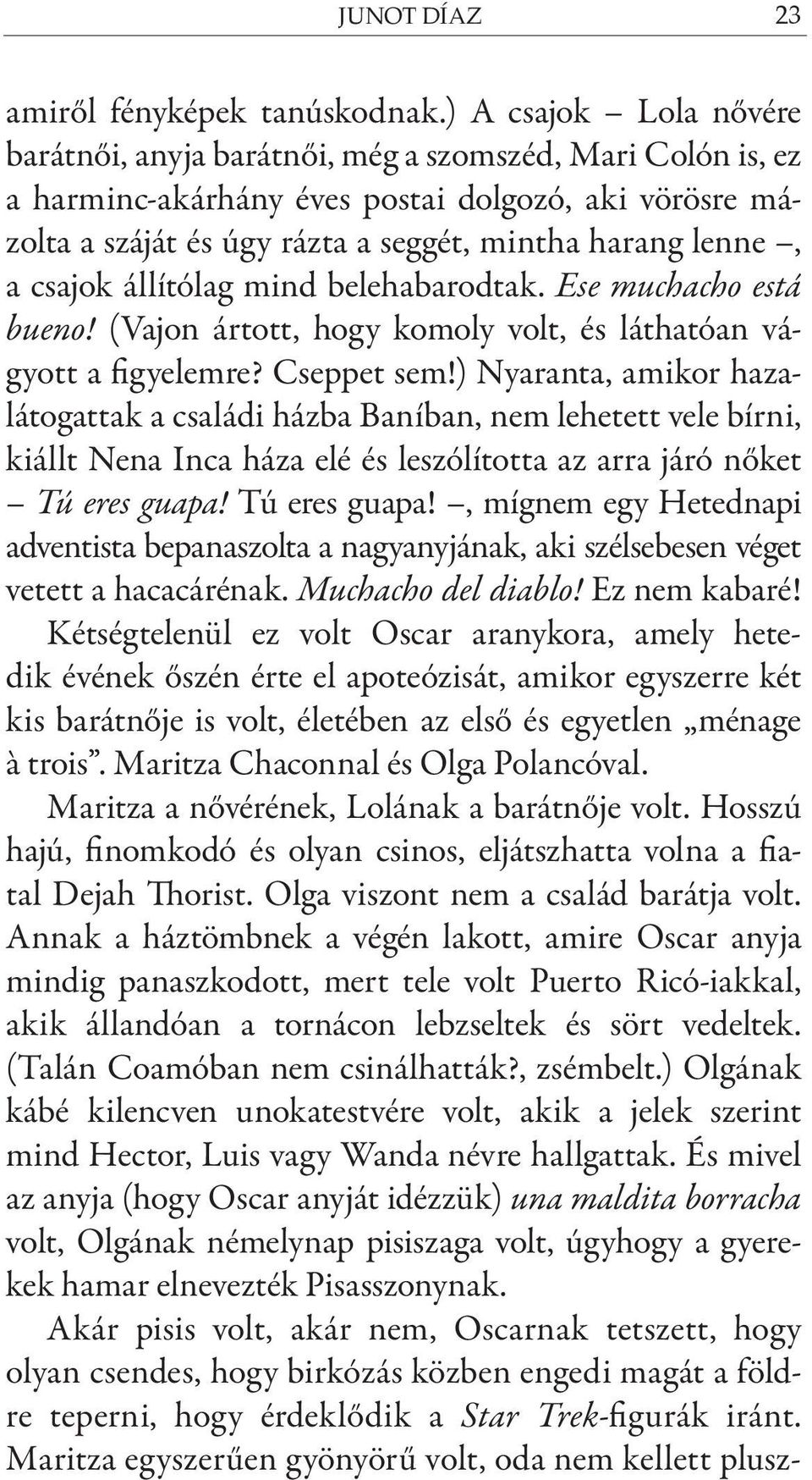 csajok állítólag mind belehabarodtak. Ese muchacho está bueno! (Vajon ártott, hogy komoly volt, és láthatóan vágyott a figyelemre? Cseppet sem!