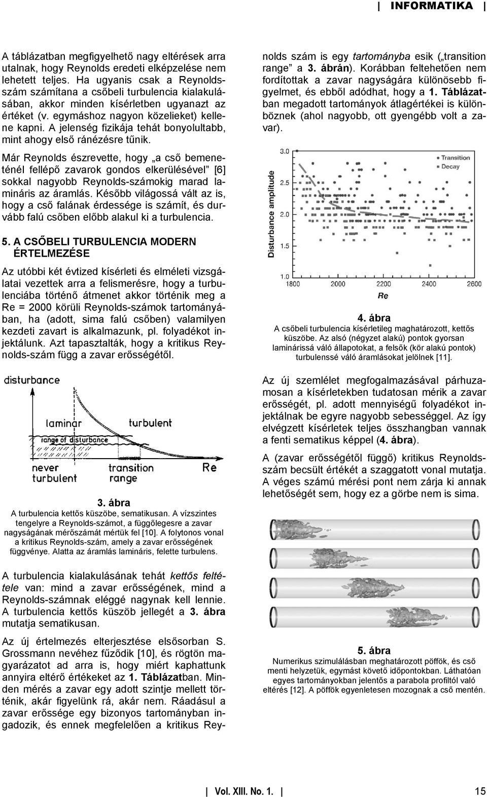 A jelenség fizikája tehát bonyolultabb, mint ahogy első ránézésre tűnik. INFORMATIKA nolds szám is egy tartományba esik ( transition range a 3. ábrán).