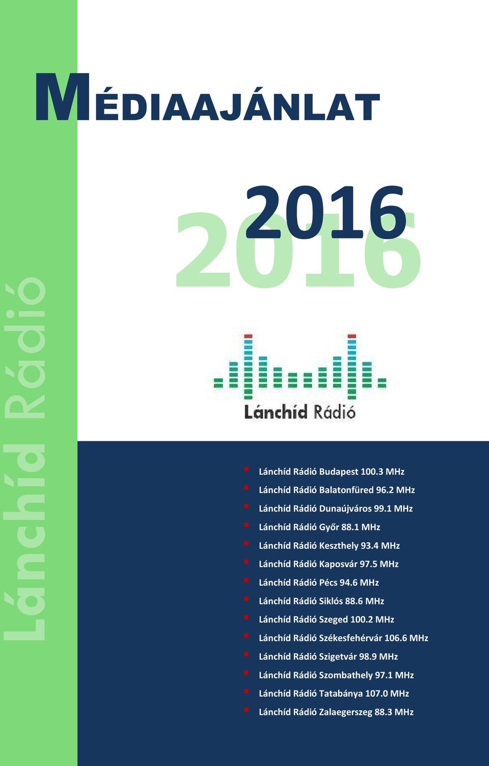 5 MHz Pécs 94.6 MHz Siklós 88.6 MHz Szeged 100.2 MHz Székesfehérvár 106.