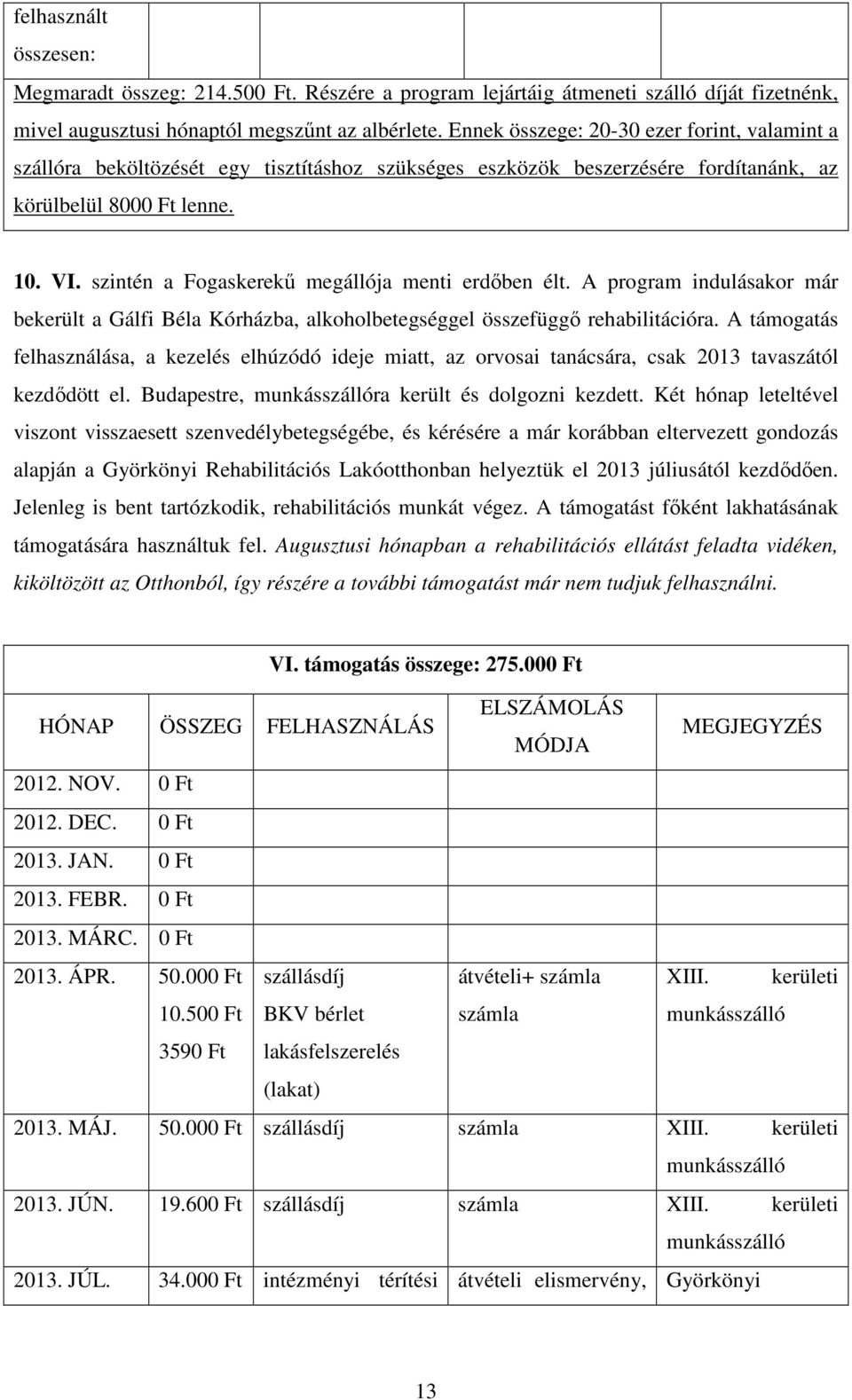 szintén a Fogaskerekű megállója menti erdőben élt. A program indulásakor már bekerült a Gálfi Béla Kórházba, alkoholbetegséggel összefüggő rehabilitációra.