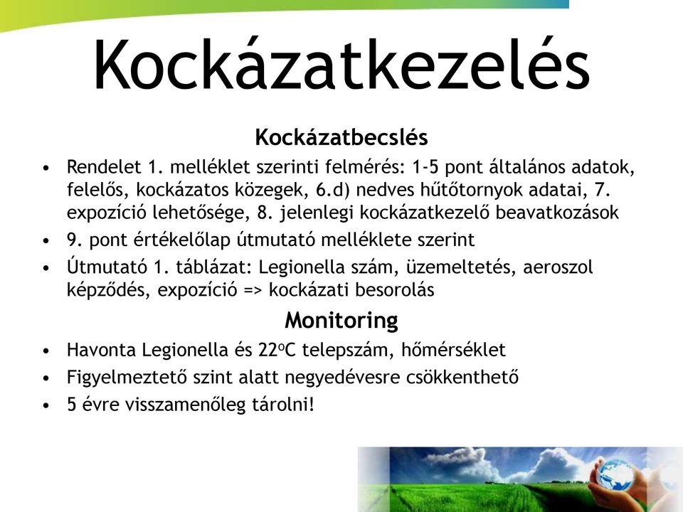 pont értékelőlap útmutató melléklete szerint Útmutató 1.