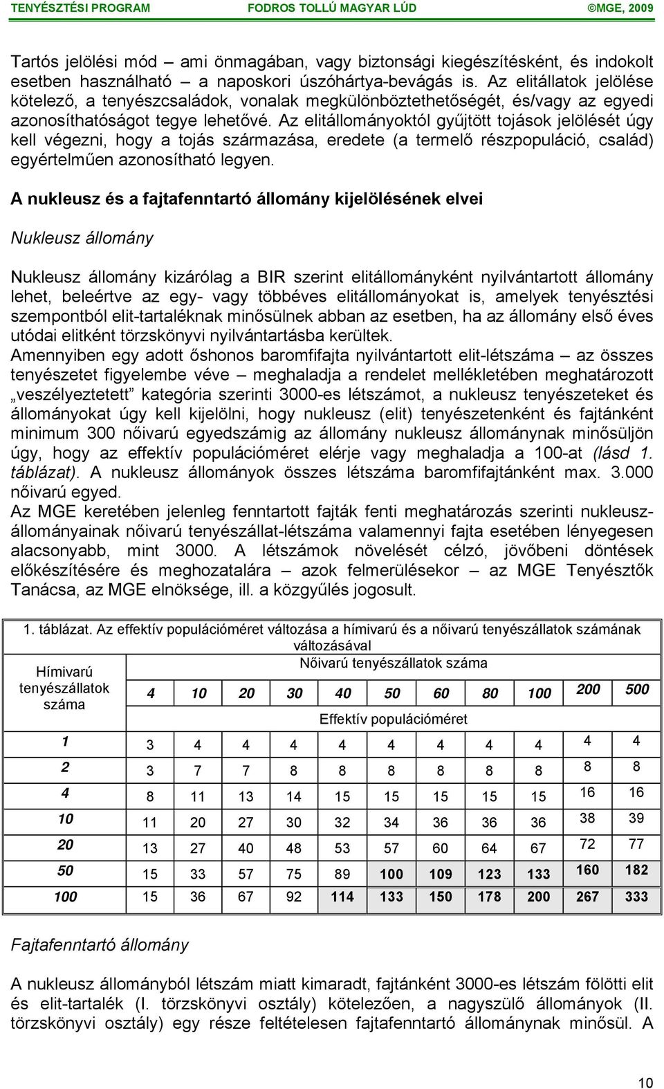 Az elitállományoktól gyűjtött tojások jelölését úgy kell végezni, hogy a tojás származása, eredete (a termelő részpopuláció, család) egyértelműen azonosítható legyen.