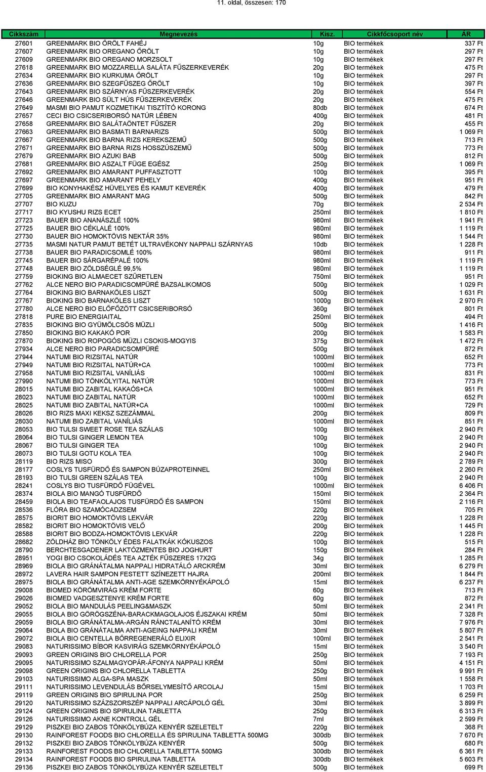 27643 GREENMARK BIO SZÁRNYAS FŰSZERKEVERÉK 20g BIO termékek 554 Ft 27646 GREENMARK BIO SÜLT HÚS FŰSZERKEVERÉK 20g BIO termékek 475 Ft 27649 MASMI BIO PAMUT KOZMETIKAI TISZTÍTÓ KORONG 80db BIO