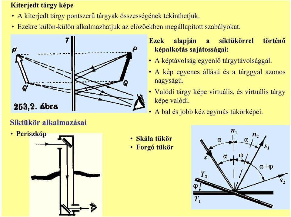 Síüö alalmazásai Peiszóp Eze alapjá a síüöel öéő épaloás sajáosságai: A épávolság egelő