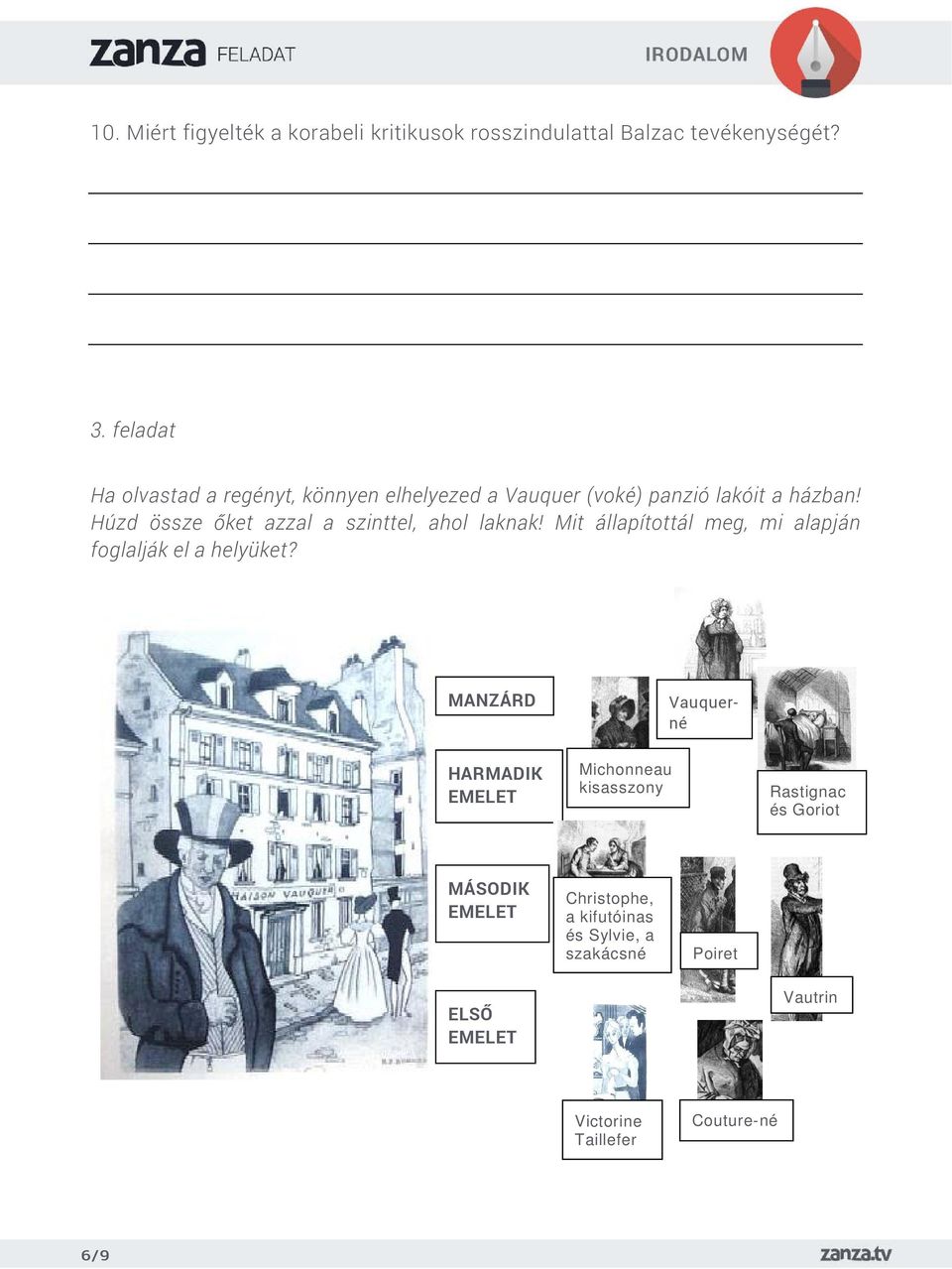 Húzd össze őket azzal a szinttel, ahol laknak! Mit állapítottál meg, mi alapján foglalják el a helyüket?