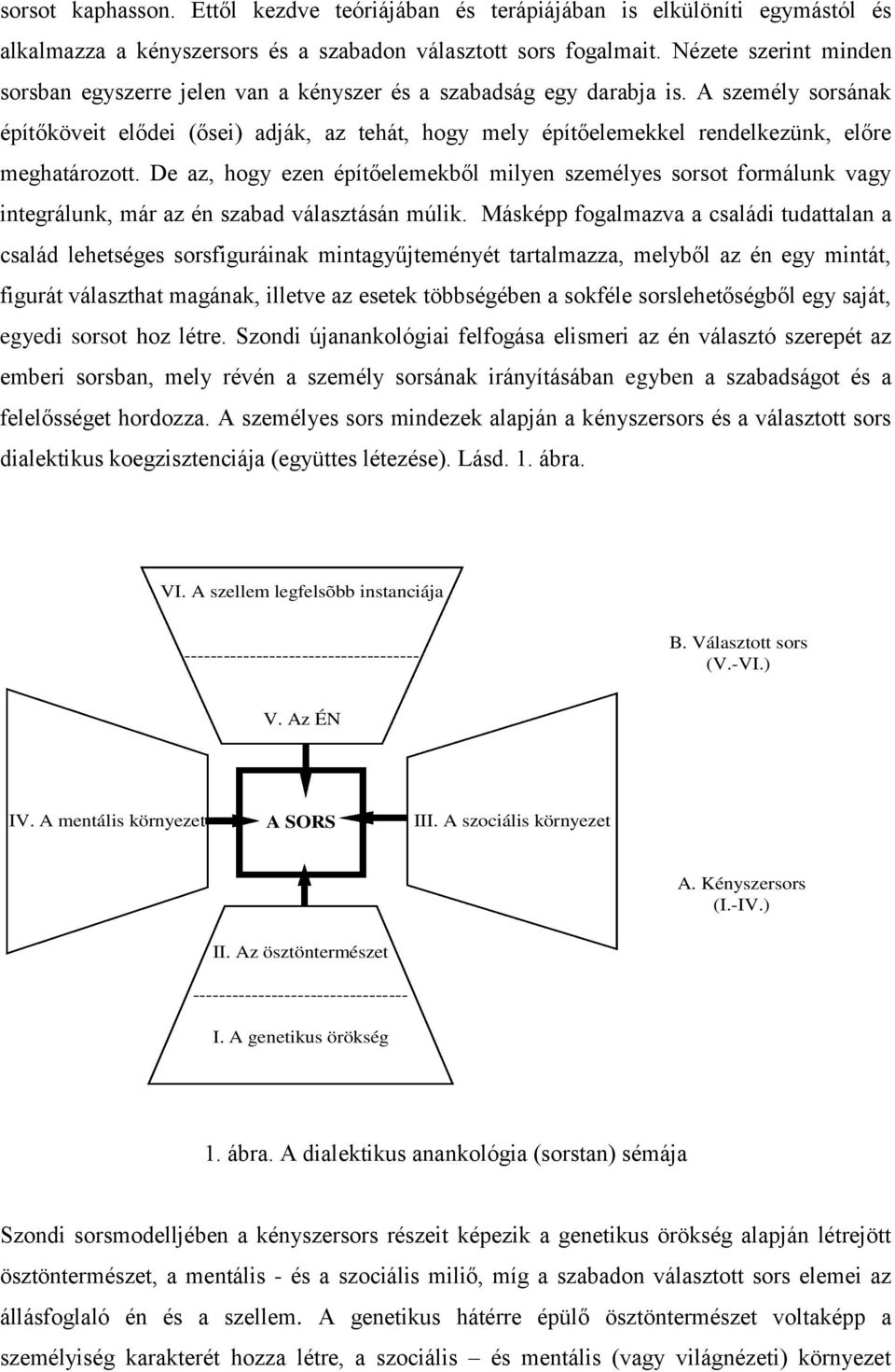 A személy sorsának építőköveit elődei (ősei) adják, az tehát, hogy mely építőelemekkel rendelkezünk, előre meghatározott.