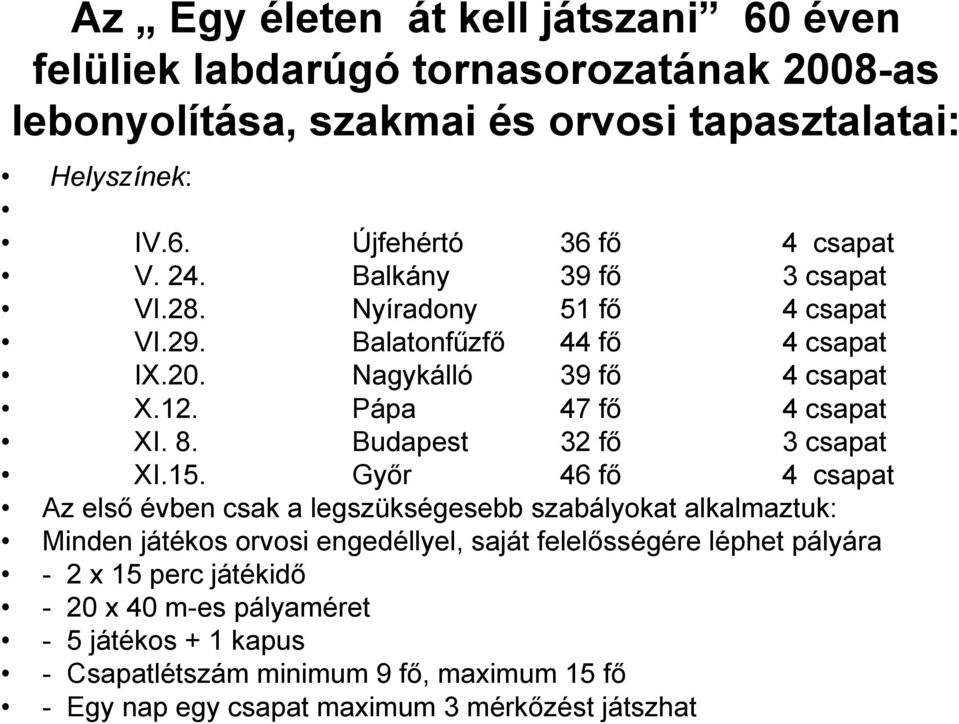 Budapest 32 fő 3 csapat XI.15.