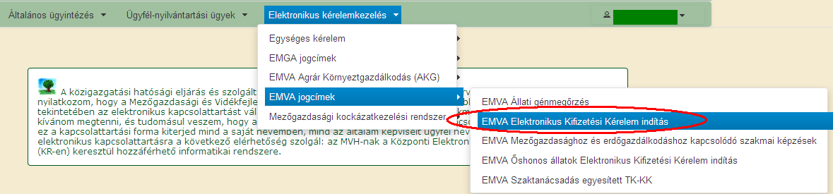 Kérelem kitöltésének megkezdése 1. Mint saját nevében eljáró ügyfél, ügyfélkapus felhasználónevének és jelszavának megadásával lépjen be az MVH kérelemkitöltő felületére.