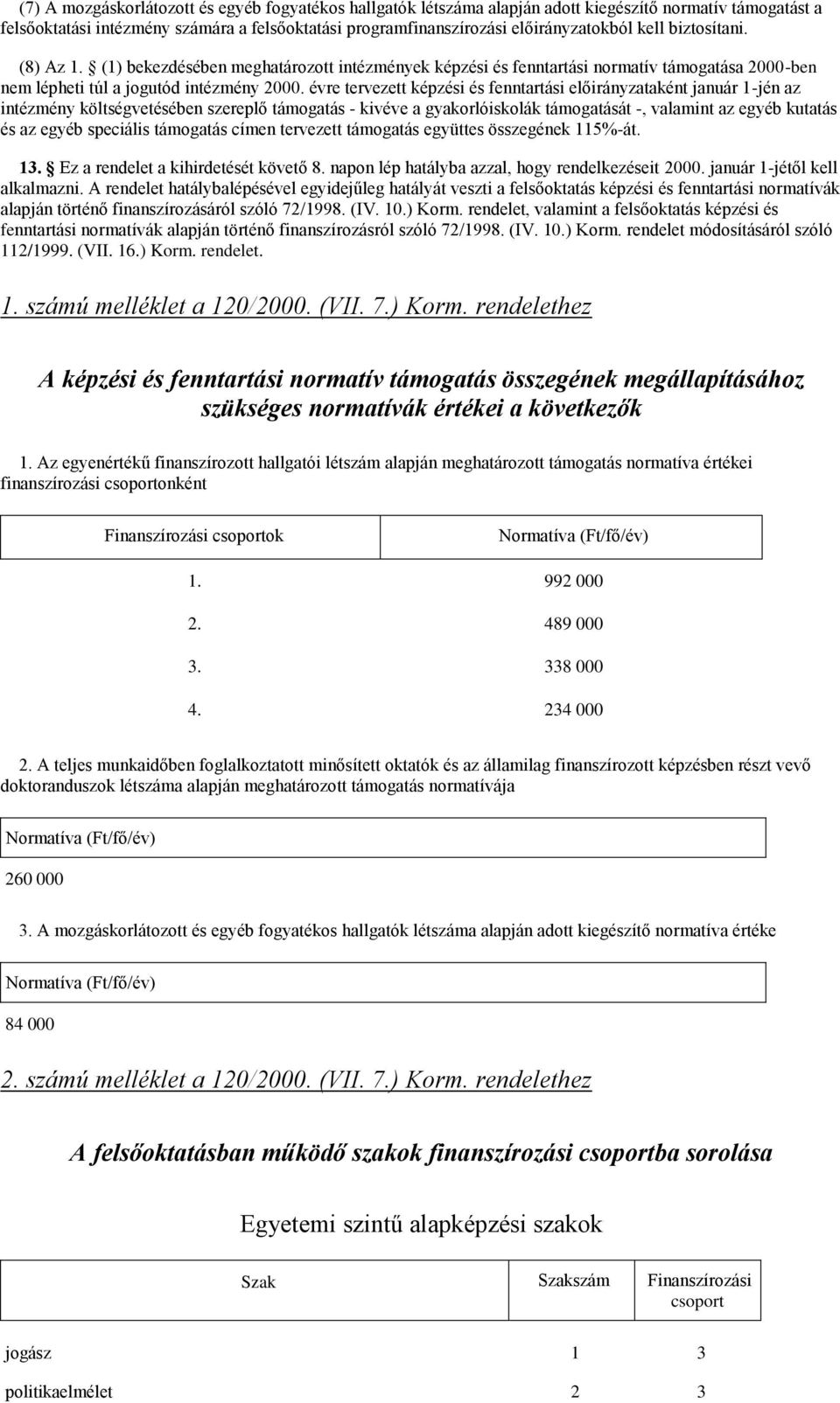 évre tervezett képzési és fenntartási előirányzataként január 1-jén az intézmény költségvetésében szereplő támogatás - kivéve a gyakorlóiskolák támogatását -, valamint az egyéb kutatás és az egyéb