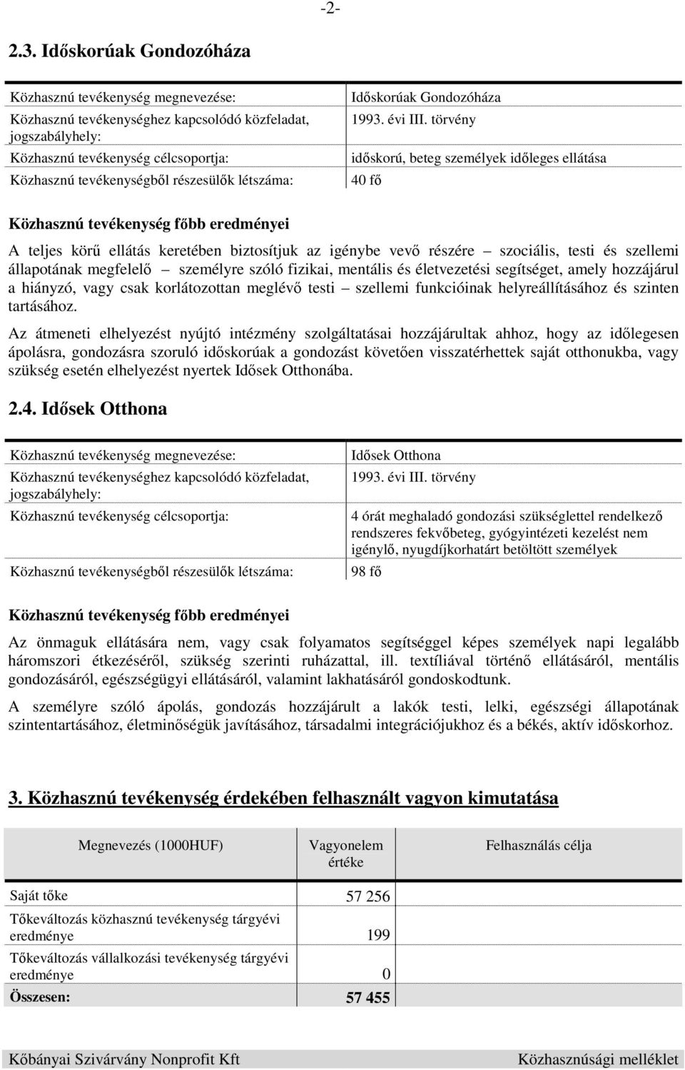 állapotának megfelelı személyre szóló fizikai, mentális és életvezetési segítséget, amely hozzájárul a hiányzó, vagy csak korlátozottan meglévı testi szellemi funkcióinak helyreállításához és szinten