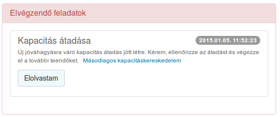 48 Gasys Gázkereskedelmi Rendszer Felhasználói Kézikönyv A felugró ablakban adja meg a következő adatokat: Átvevő partner (kötelező) (Az átvevő partner EIC kódját kell megadni.