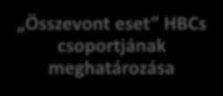 Finanszírozási eset besorolása HBCs csoportba Fő osztályos ellátás kiválasztása Az osztályos esetek egyéni besorolása alapján a legmagasabb súlyszámú HBCS csoporttal rendelkező ösztályos