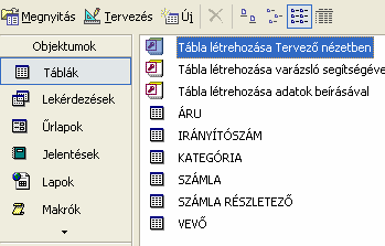 A Helységnév mezıtulajdonság ablakban az INDEXELT sort az Igen lehet azonos tulajdonságra kell állítani, így automatikusan bekerül az INDEX táblába a kulcs is és a Helységnév-re az index.