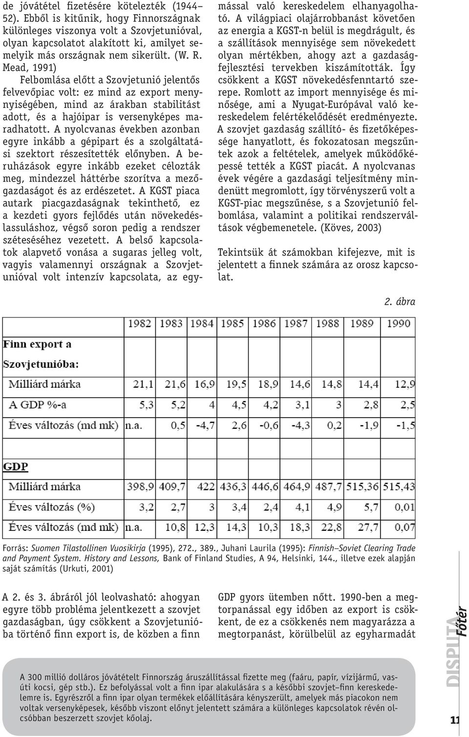 Mead, 1991) Felbomlása előtt a Szovjetunió jelentős felvevőpiac volt: ez mind az export menynyiségében, mind az árakban stabilitást adott, és a hajóipar is versenyképes maradhatott.