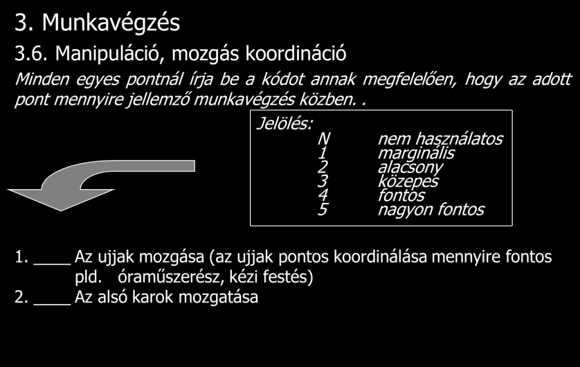 Munkakör/pozíció Analízis kérdőív (PAQ) * DR.