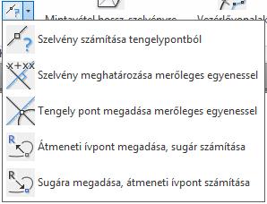 5. Már csak futtatni kell az Érintő rajzolása helyszínrajzi elemekből parancsot és a program felszerkeszti a kialakított nyomvonalhoz tartozó érintő vonalláncot és elhelyezi a sarokpontokra az