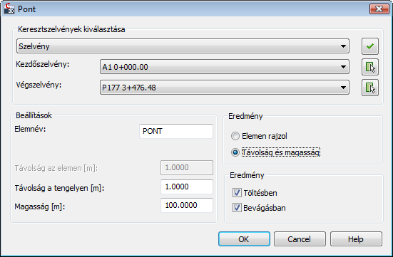 15.3.7. Vonal és pont elem Egyszerű vonal és pont elemeket helyezhetünk el a keresztmetszetekben. Vonal elem adott pontból, illetve két, meglévő elem közé is rajzolható.