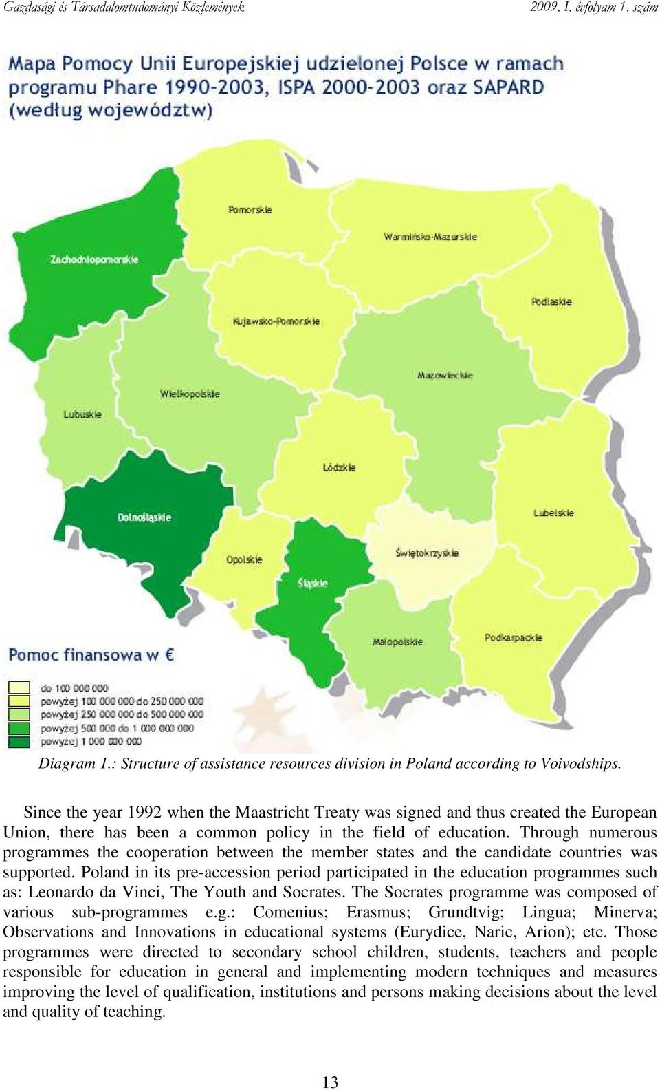 Through numerous programmes the cooperation between the member states and the candidate countries was supported.