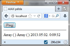 Szinkron megoldás 20 //Segédfüggvények ping.js function $(id) { return document.getelementbyid(id); //Oldal betöltésekor lefutó függvény function init() { $('gomb').onclick = ping; window.